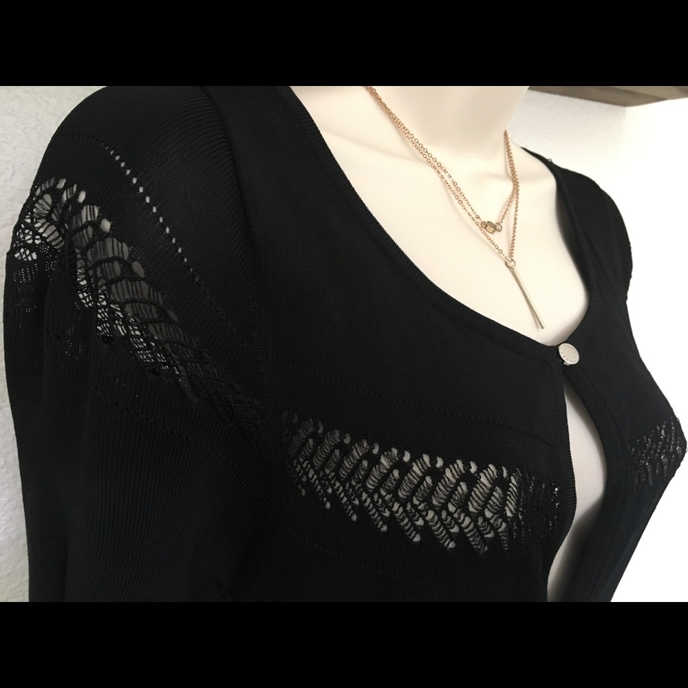 Karen Millen Size 2 Knitwear Black Dress